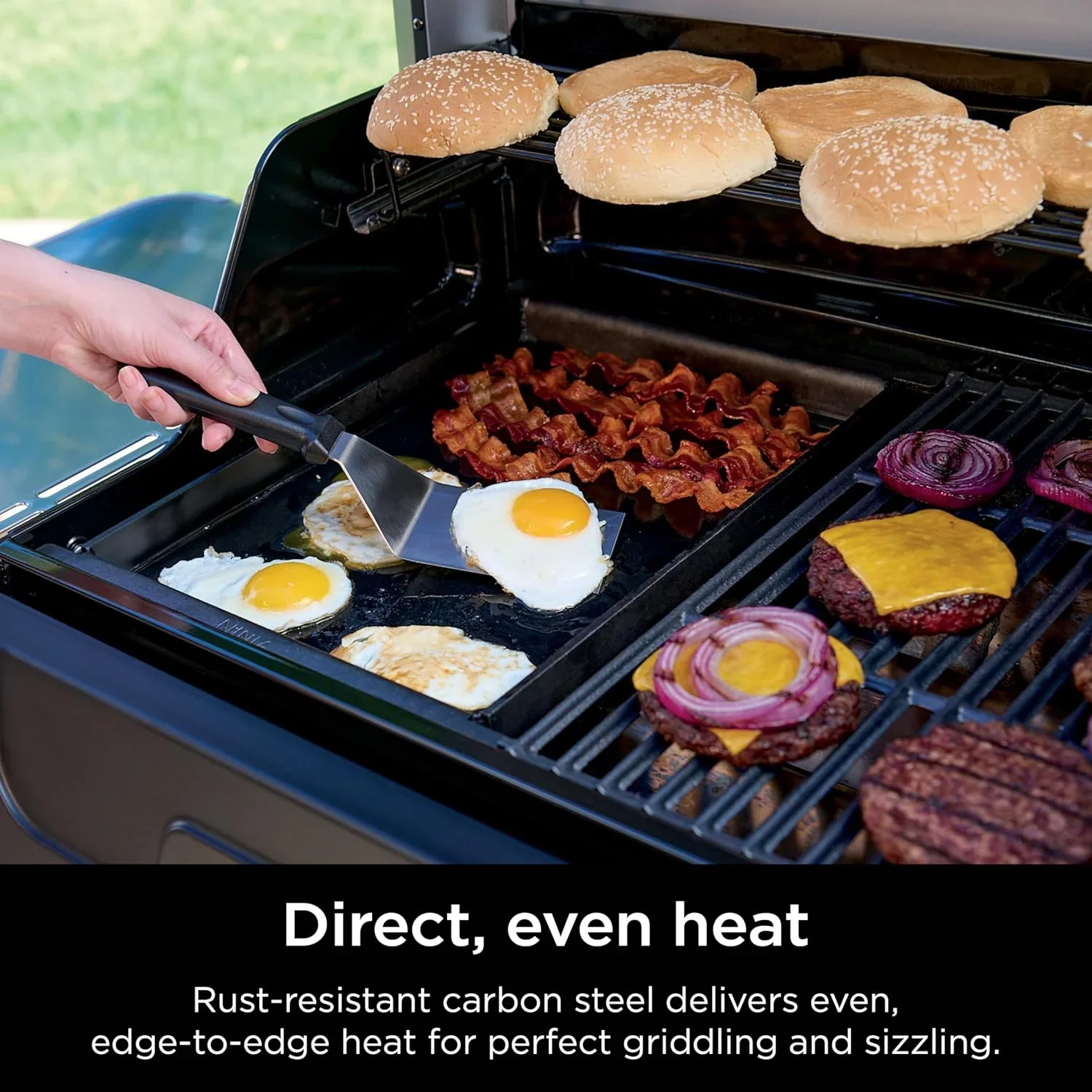 Ninja FlexFlame, Grill and Smoker, Electric and Propane Grill, Roaster, BBQ Grill, 5-in-1 Cooking System, 3 Burner, Digital Control, Outdoor Cooking, Griddle, Pizza Maker, Stainless Steel, PG301 - Image 36