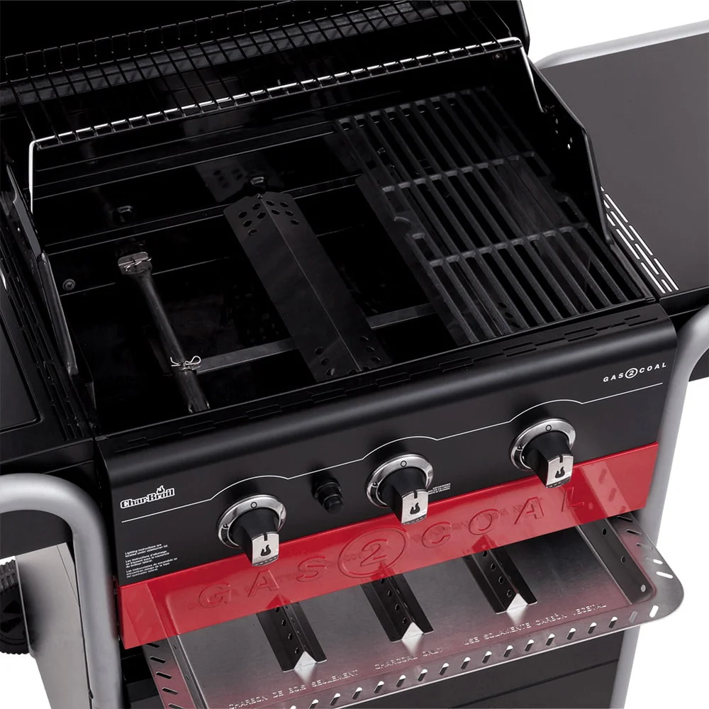 Gas2Coal 3-Burner LP Gas & Charcoal Outdoor Combination Grill - Image 4