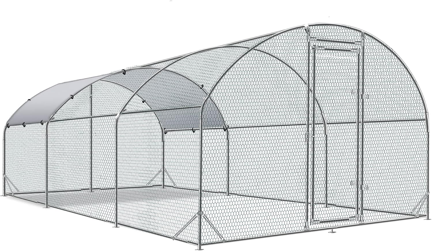 Betterhood Metal Chicken Coop With Cover, 9 ft W x 19 ft L x 6.5 ft H