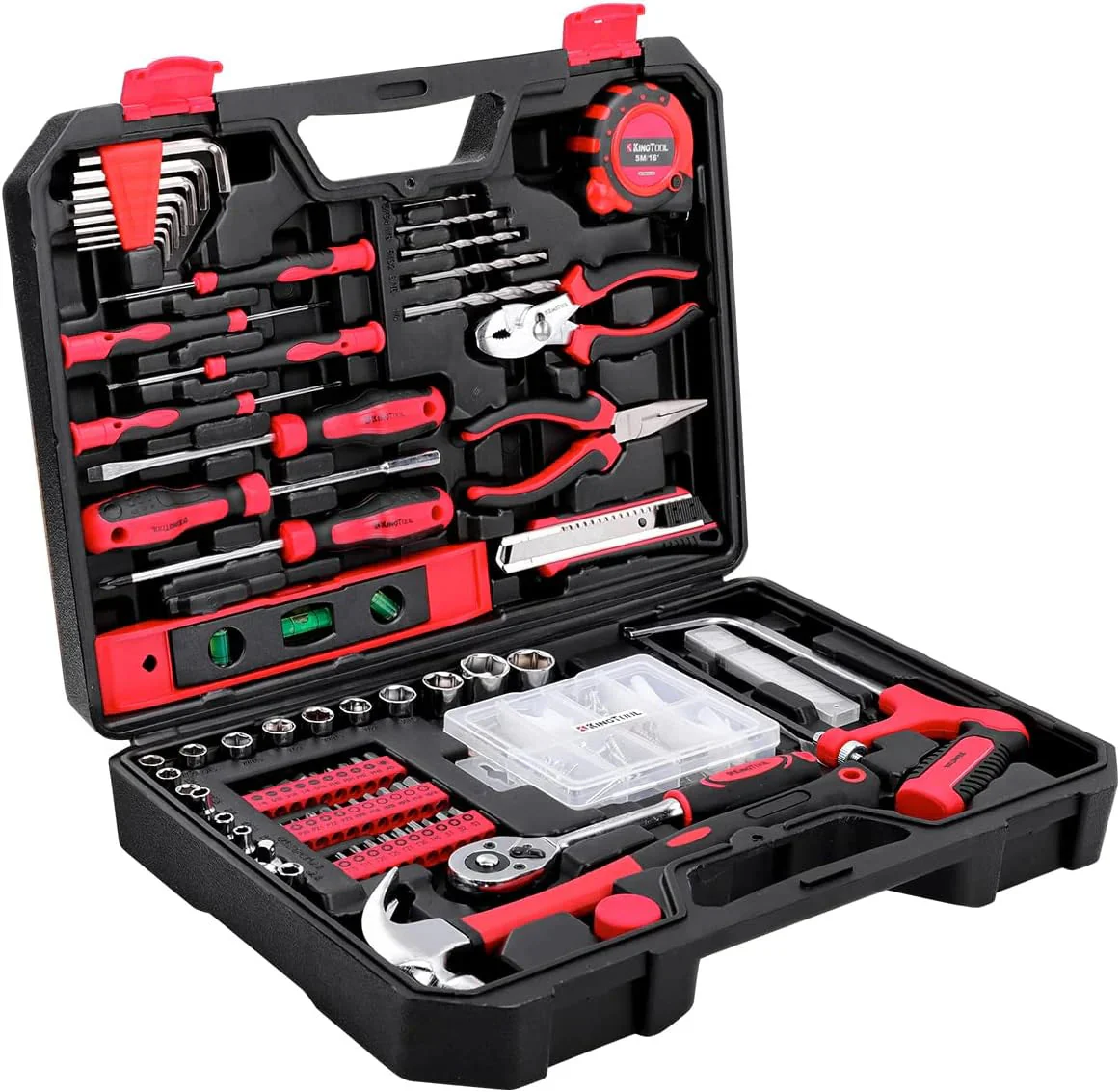 KINGTOOL Home Tool Set Kit - 286 PCS Home Auto Repair Tool Kit with Rolling Tool Box, Mechanic Tool Sets with 21V Max Cordless Power drill, Perfect for Homeowner, Diyer, Handyman - Image 5