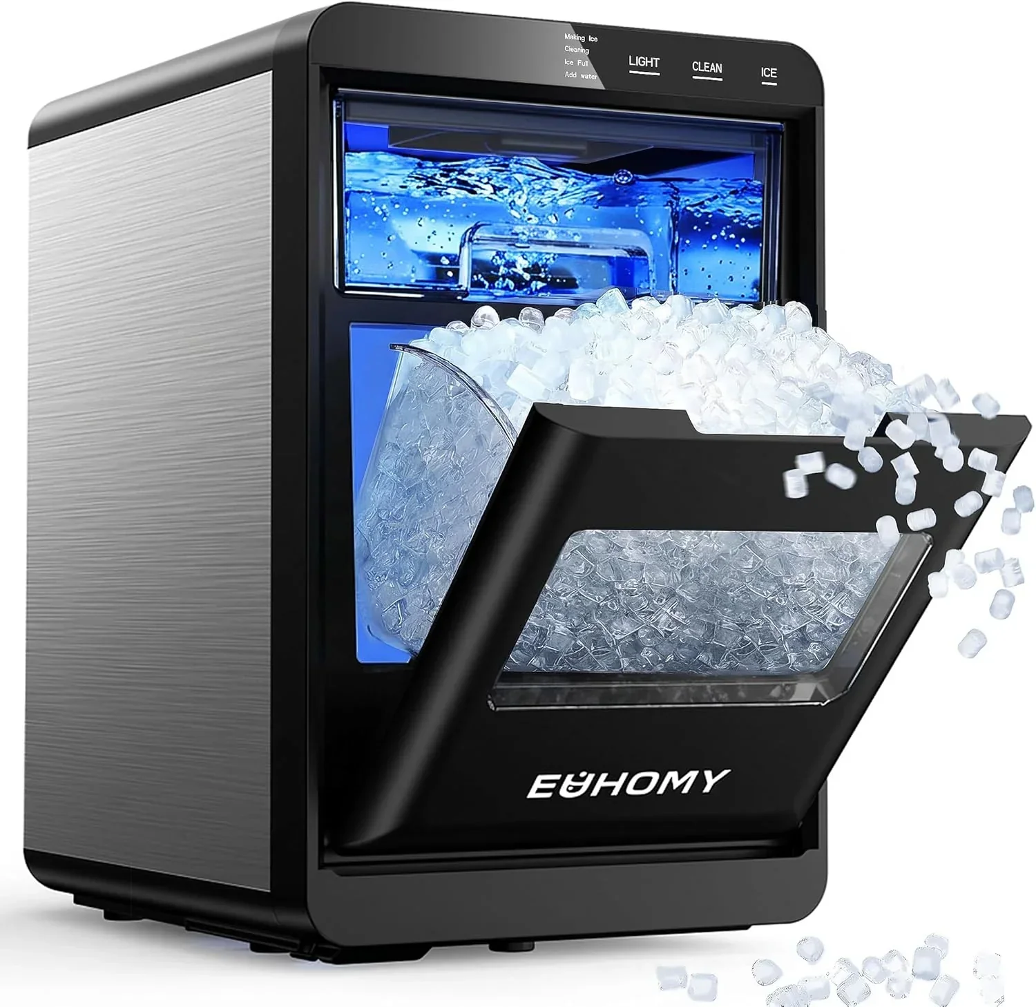 EUHOMY Countertop Nugget Ice Maker, 40 Lbs/24H, 13.8in x 9.8in x 14.9in - IM017-N - Image 2