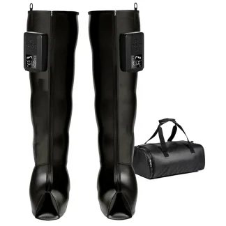 Cordless Air Compression Recovery Boots, 5-Zone, 200 mmHg, Black, M/L