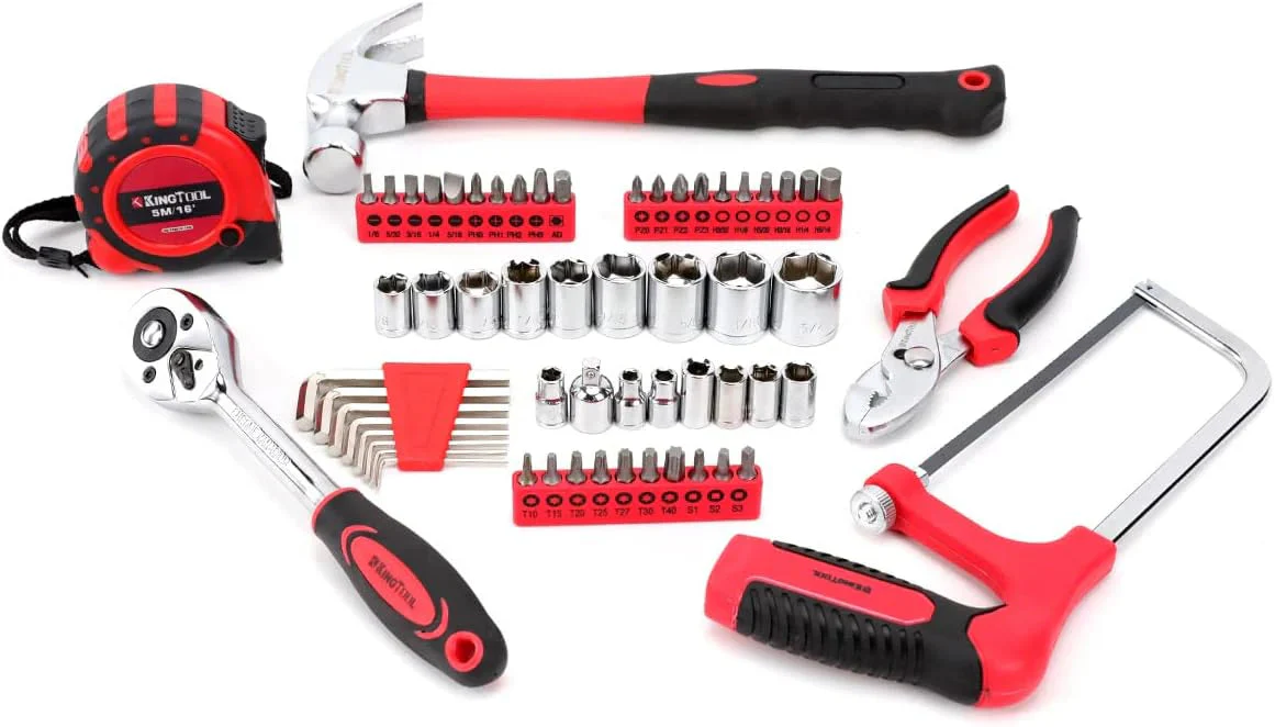 KINGTOOL Home Tool Set Kit - 286 PCS Home Auto Repair Tool Kit with Rolling Tool Box, Mechanic Tool Sets with 21V Max Cordless Power drill, Perfect for Homeowner, Diyer, Handyman - Image 8