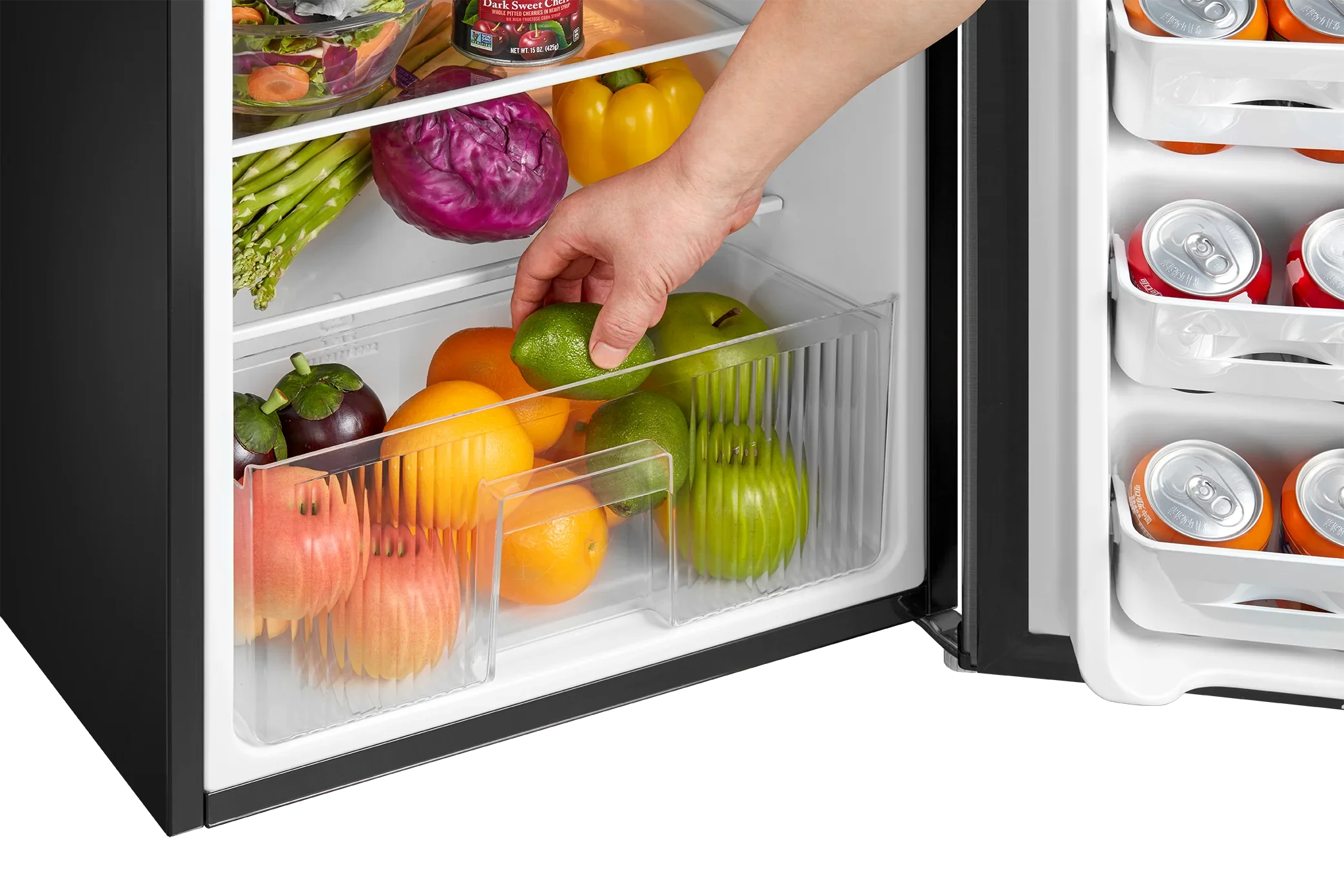 Arctic King Two-Door Mini Fridge With Freezer, 3.2 Cu ft, 18.5 in x 19.4 in x 33.3 in, Stainless Steel - E-Star - Image 5