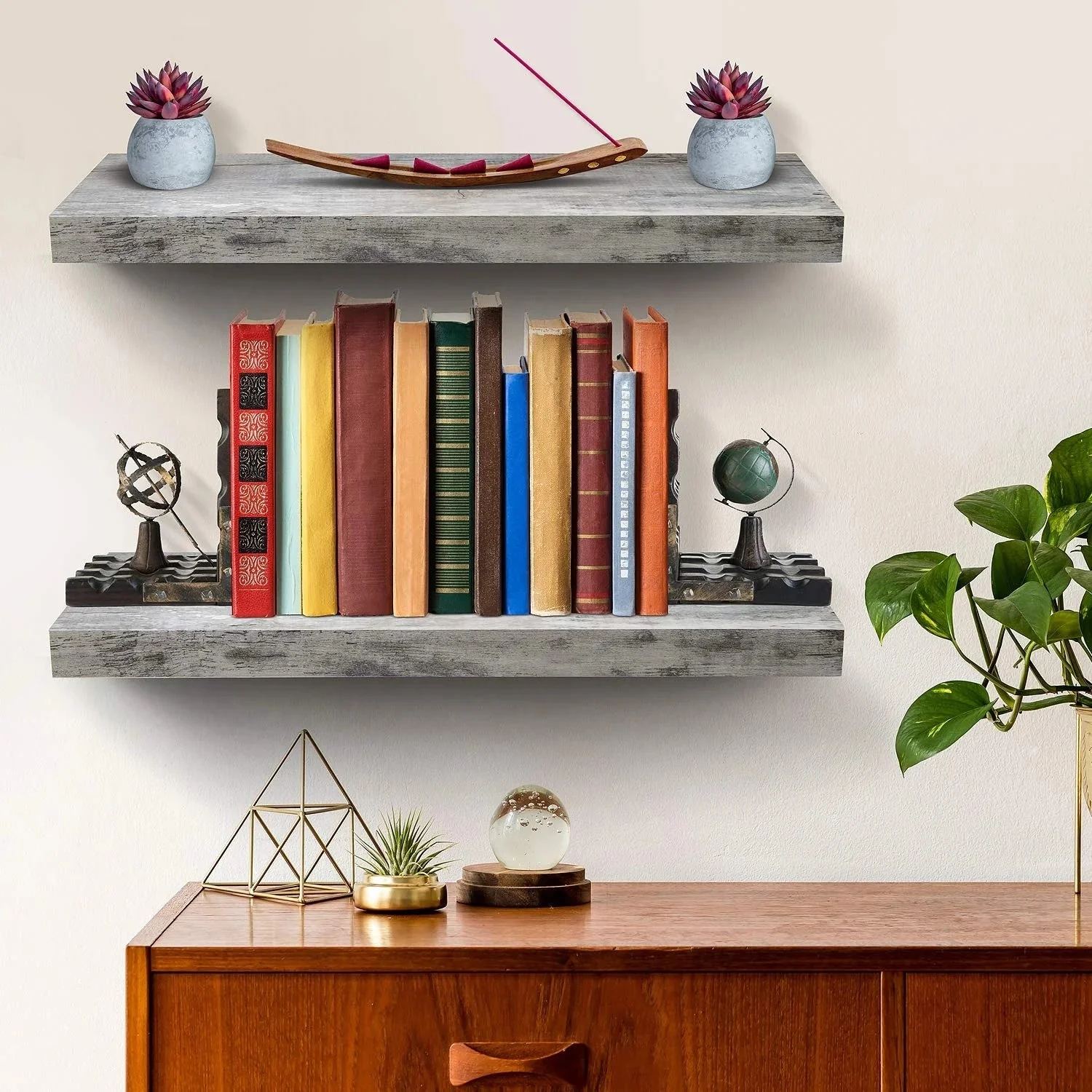24 Inch Extra Long Floating Wall Shelf Set, 2 Count - Image 9