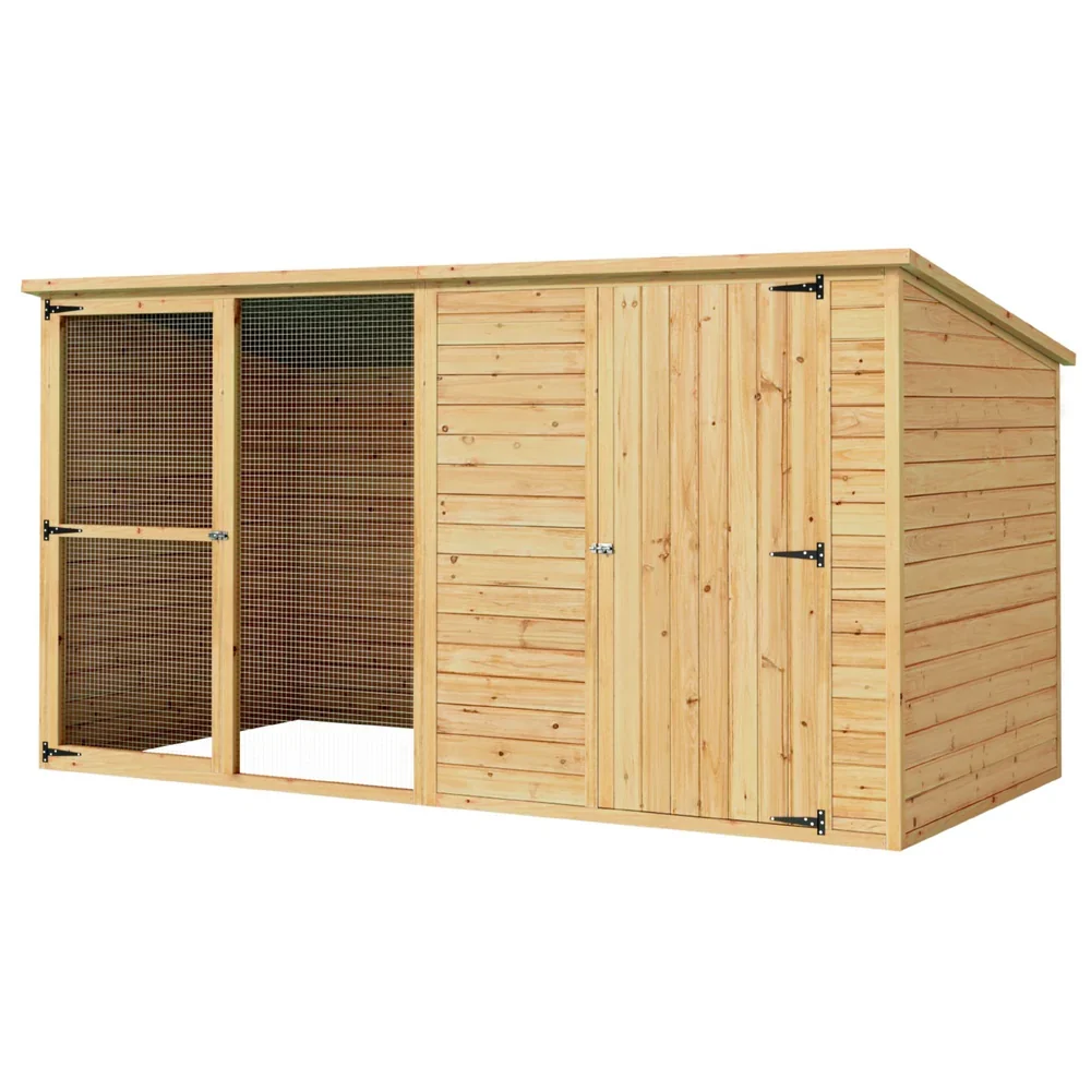 i.Pet Extra Large 2.28M Fir Wood Dog Kennel - Outdoor Pet Puppy Cabin Log - Image 3