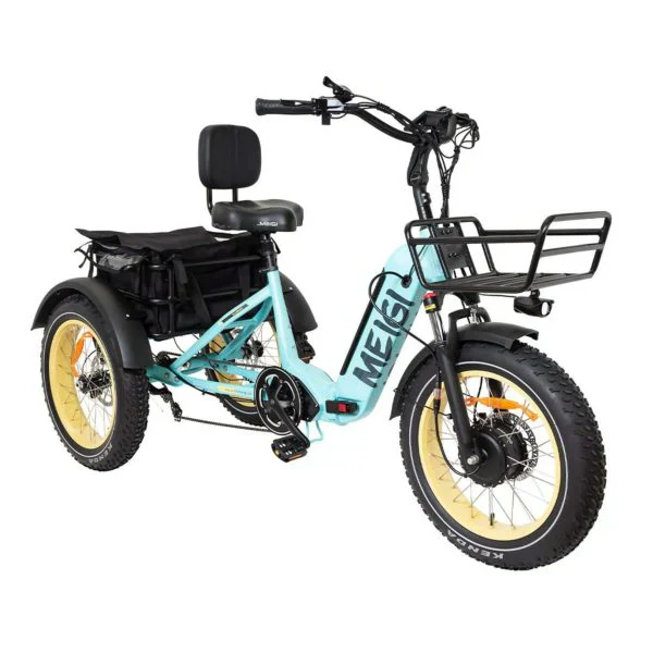 20 48V/14AH 750W Foldable Fat Tire Electric Trike, 330LBS - Image 2