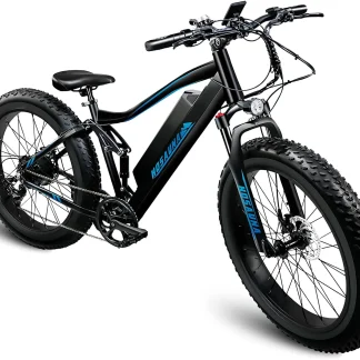 Electric Bike Electric Mountain Bike 500W Ebike26'' Fat Tire Ebike, 28+MPH Adults Ebike with Removable 48V 15ah Battery, Shimano 6 - Speed Black