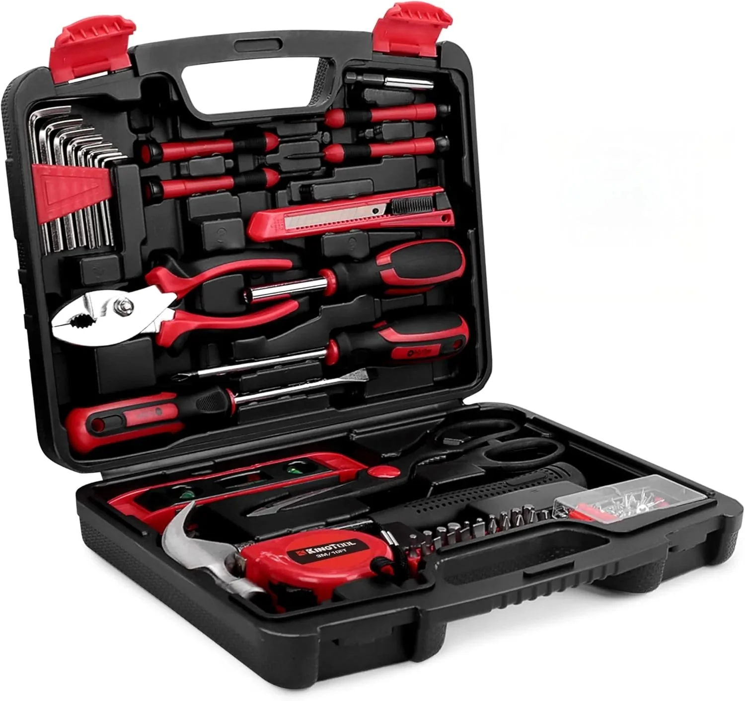 KINGTOOL Home Tool Set Kit - 286 PCS Home Auto Repair Tool Kit with Rolling Tool Box, Mechanic Tool Sets with 21V Max Cordless Power drill, Perfect for Homeowner, Diyer, Handyman - Image 4