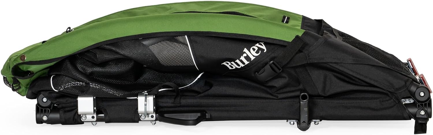 Burley Pet Bike Trailer, 75 Pounds, Fern Green/Black/White - Tail Wagon 947108 - Image 5