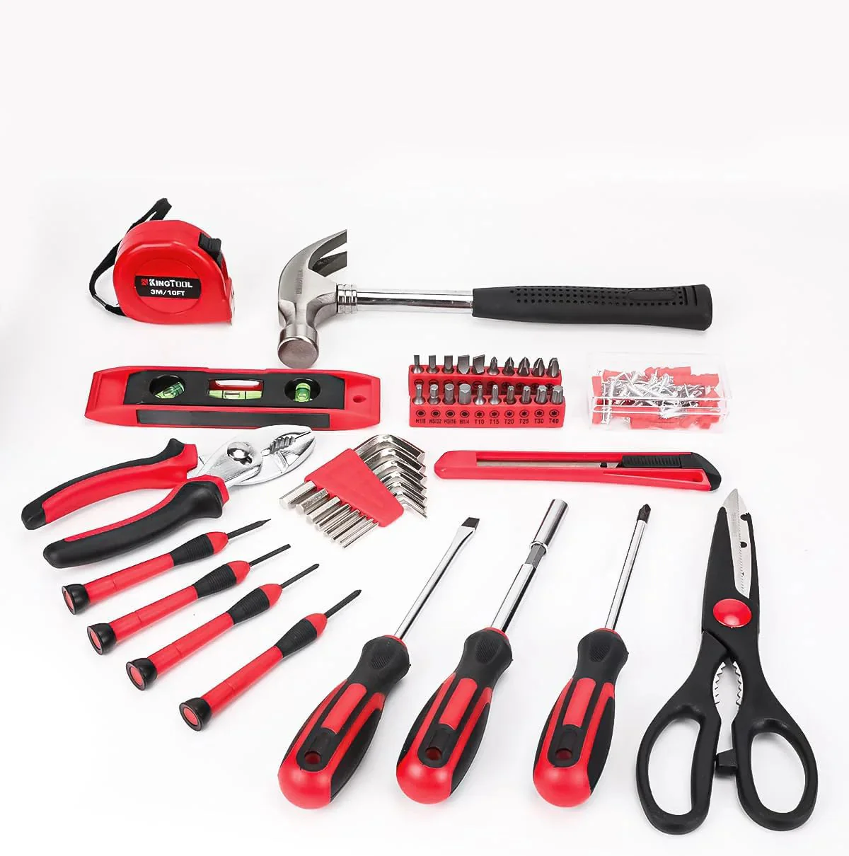 KINGTOOL Home Tool Set Kit - 286 PCS Home Auto Repair Tool Kit with Rolling Tool Box, Mechanic Tool Sets with 21V Max Cordless Power drill, Perfect for Homeowner, Diyer, Handyman - Image 11