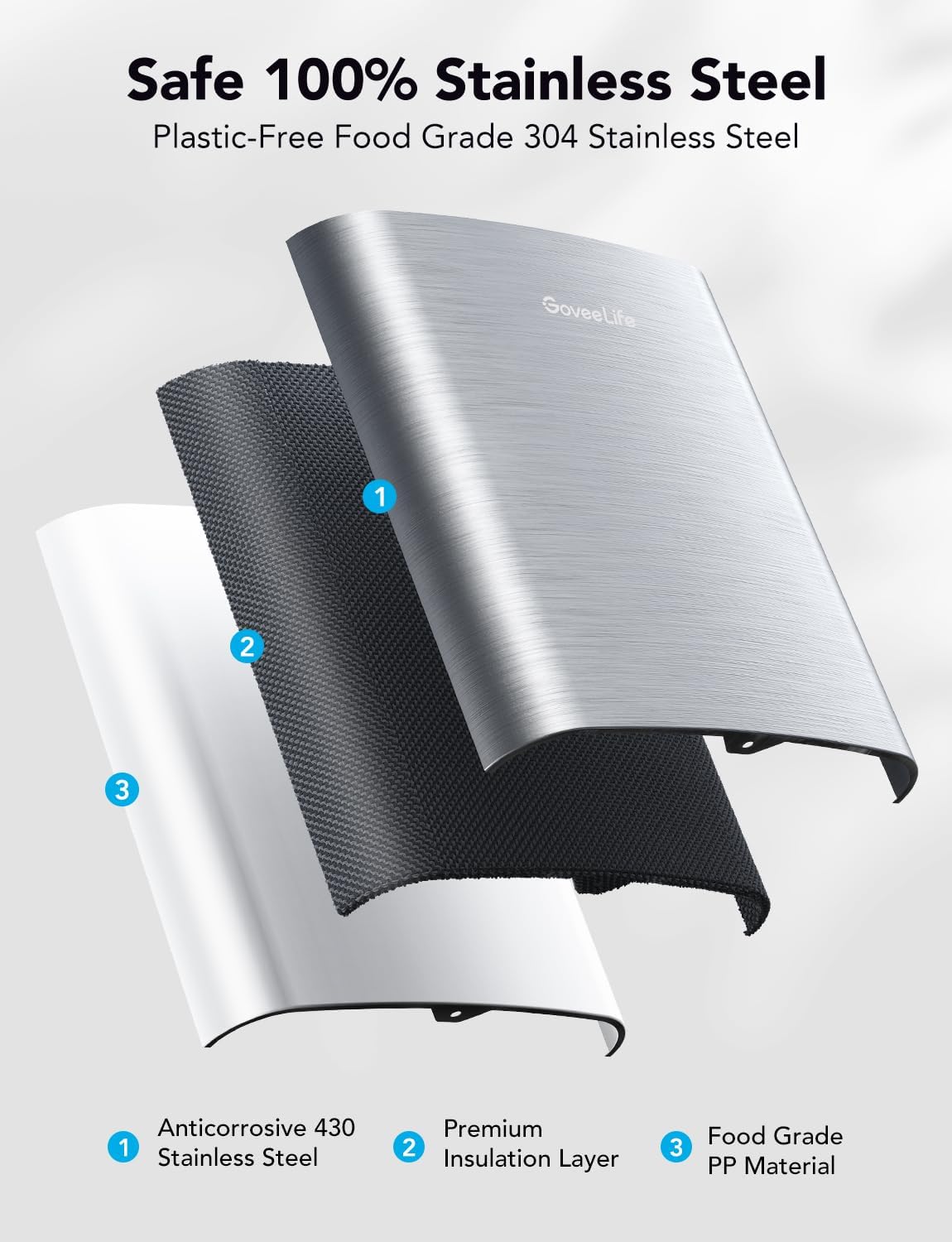 GoveeLife Smart Countertop Ice Maker, 2 L, 26 lbs Per 24 Hours, Two Ice Sizes - Image 6