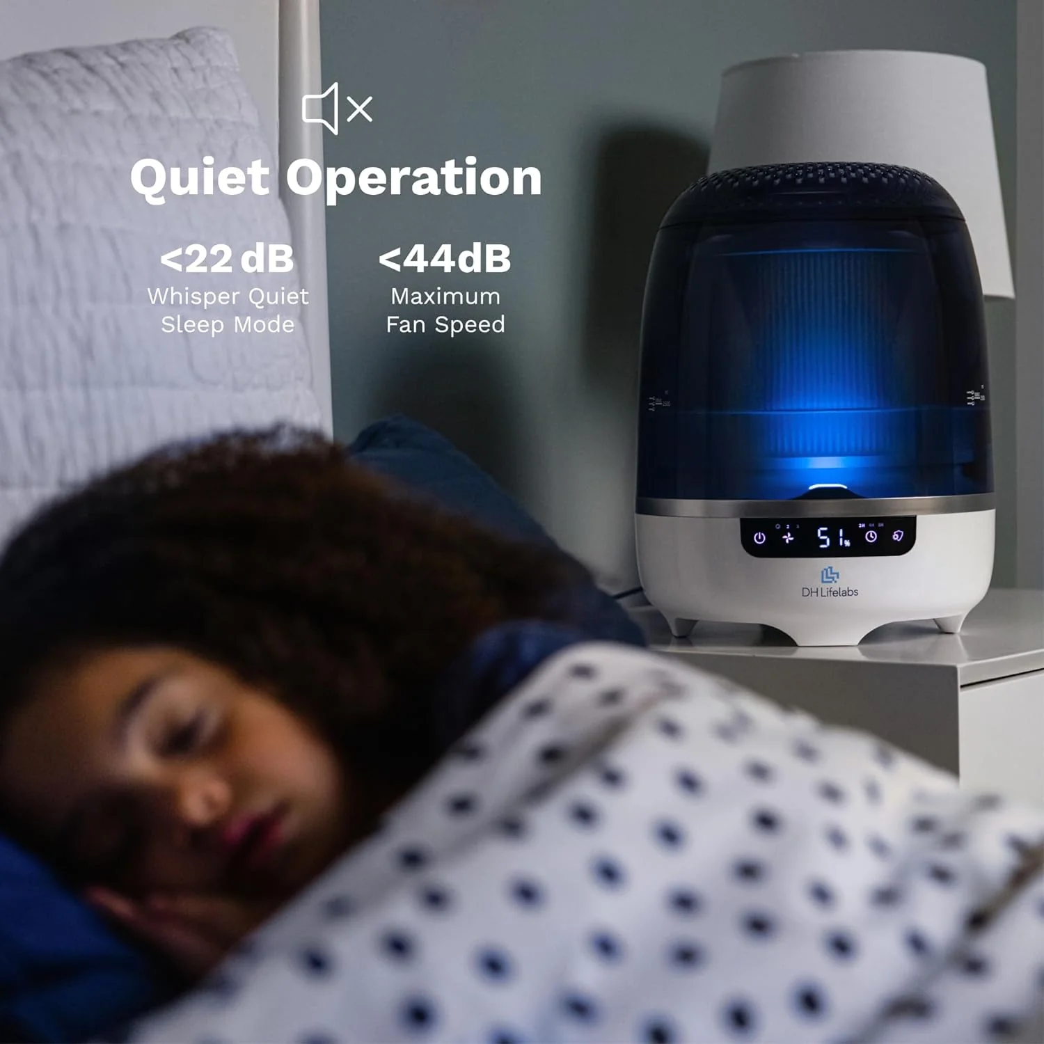 Bedroom Evaporative Humidifier, Humidifier and Air Purifier in One, with HOCL Generator, Mildew Remover, Pet Smoking Odor Eliminator, 538 Square Feet, Blue - Image 10