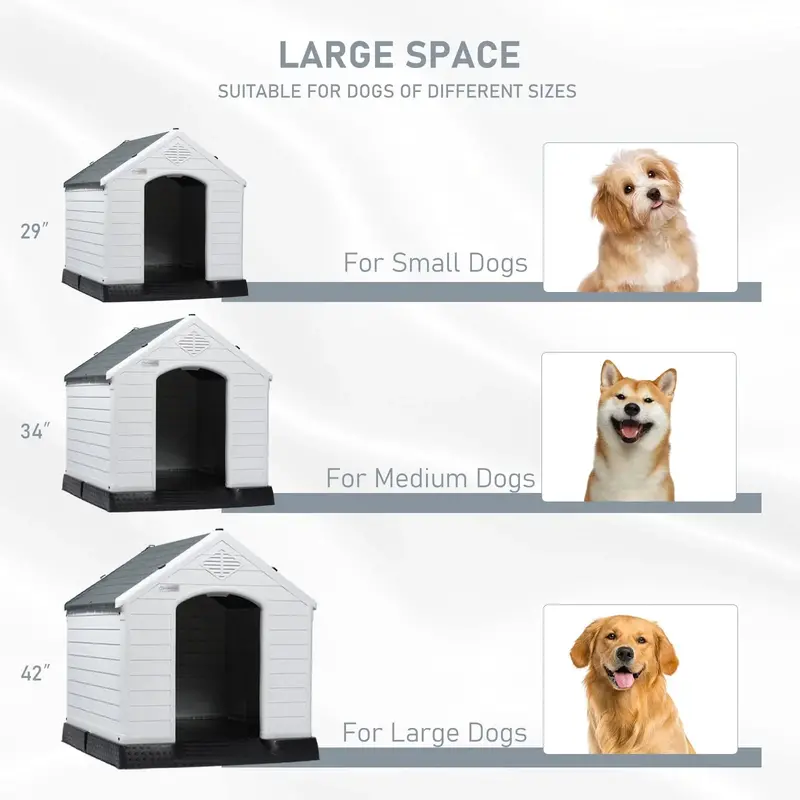 LEMBERI Weatherproof Plastic Dog House - Indoor/Outdoor Use - Image 5