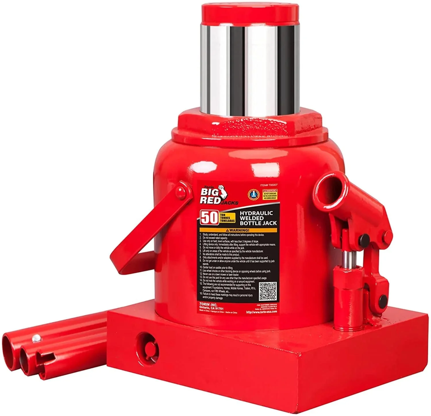 BIG RED 50 Ton Low Profile Hydraulic Bottle Jack Welded Construction for Automotive & Heavy Lifting - Image 6