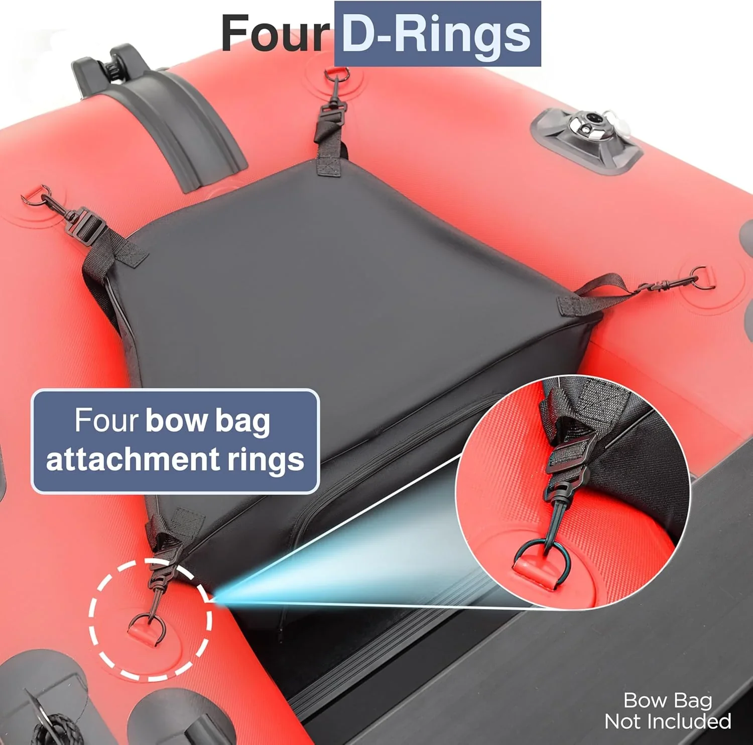 Inflatable Boat | Yacht Dinghy Tender Raft | Multi Person Fishing Boat | Aluminum Floor Oars | Fishing Rod Holders | Heavy-Duty PVC | 2024 Model | - Image 19