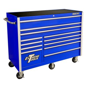 55 in. 12-Drawer Roller Cabinet Tool Chest in Blue