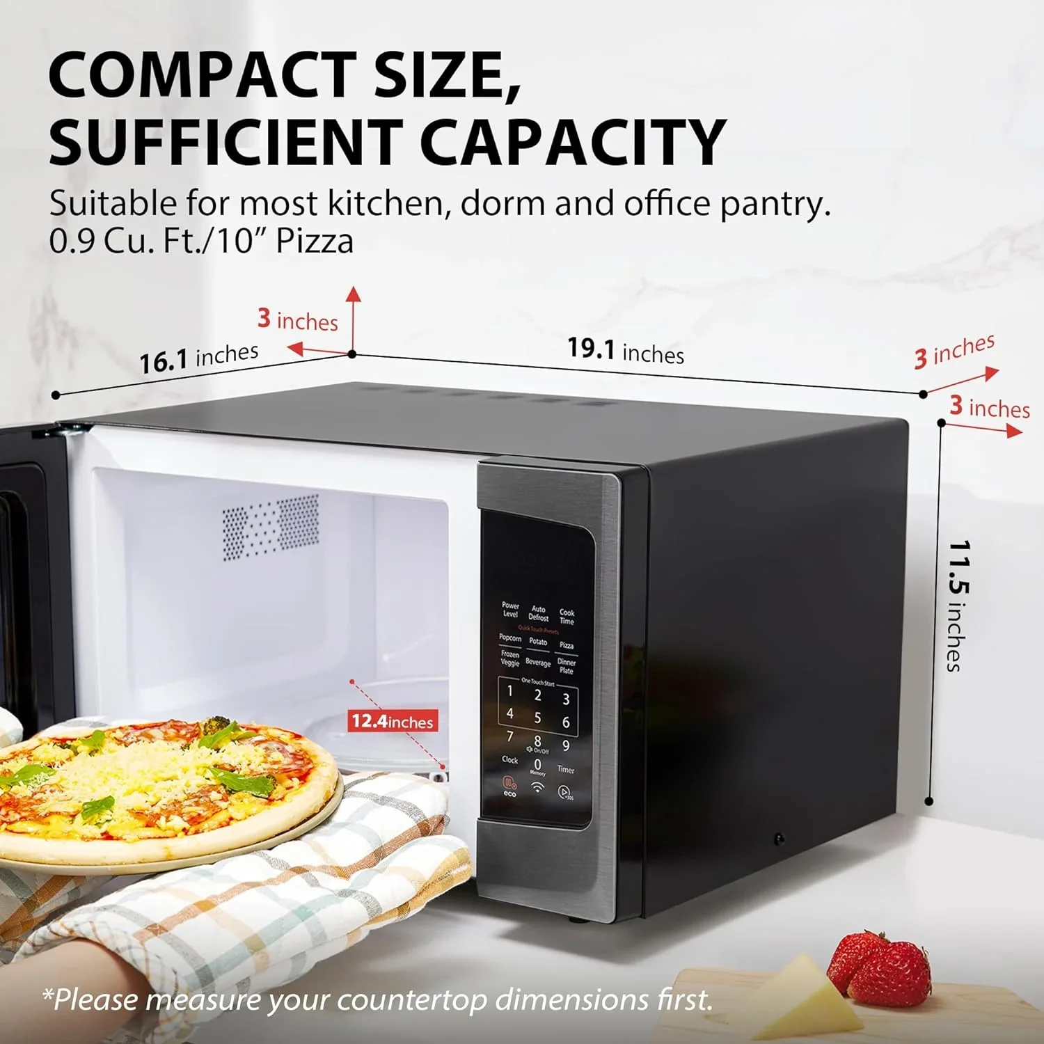 TOSHIBA 4-in-1 Countertop Microwave Oven, 1.5 Cu Ft, 1000W, Silver - ML-EC42P(SS) - Image 22