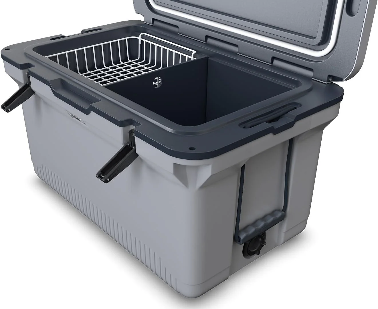 60 QT Ultra-Light Injection Molded Cooler - Ice Chest Keeps Ice up to 7 Days - Large Cooler Includes Wire Basket, Divider and Built-in Bottle Opener - Image 19