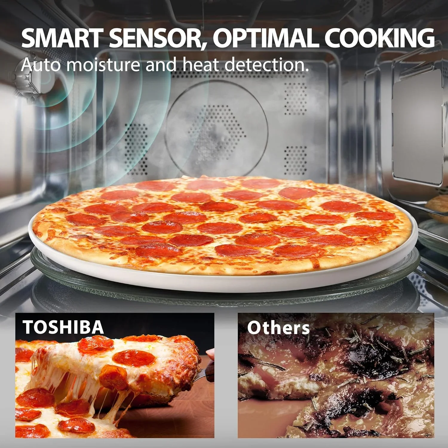TOSHIBA 4-in-1 Countertop Microwave Oven, 1.5 Cu Ft, 1000W, Silver - ML-EC42P(SS) - Image 12