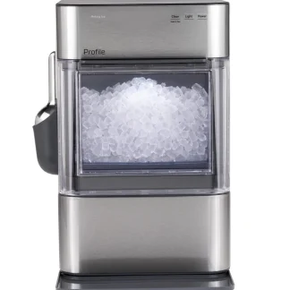 GE Profile Opal 2.0 Ultra Nugget Ice Maker With Scale Inhibiting Filter, Scoop, 38 lbs In 24 Hours, WiFi - Stainless Steel