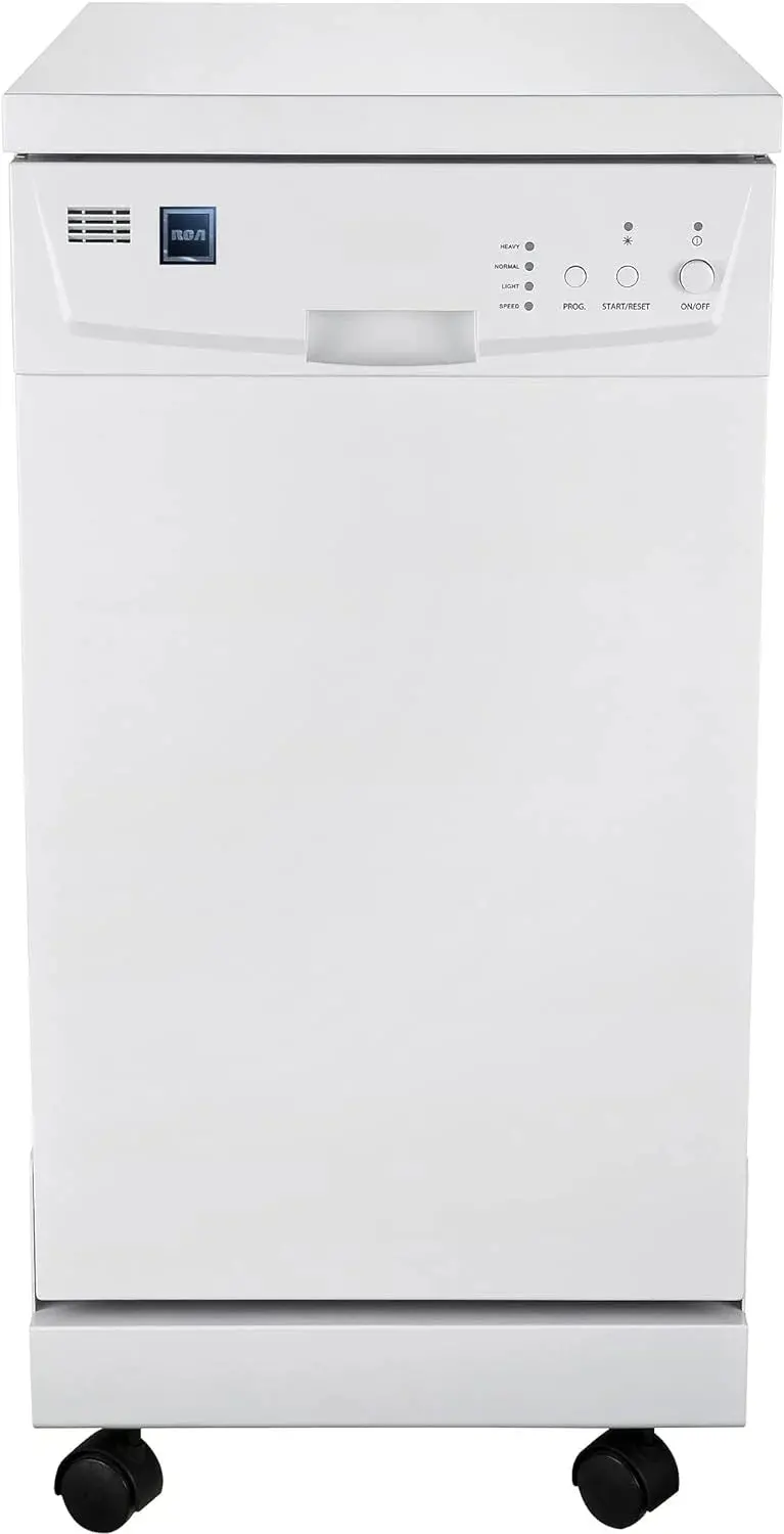 RCA Portable Dishwasher 18-Inch, 8 Place Settings, White - RDW1809-WHITE