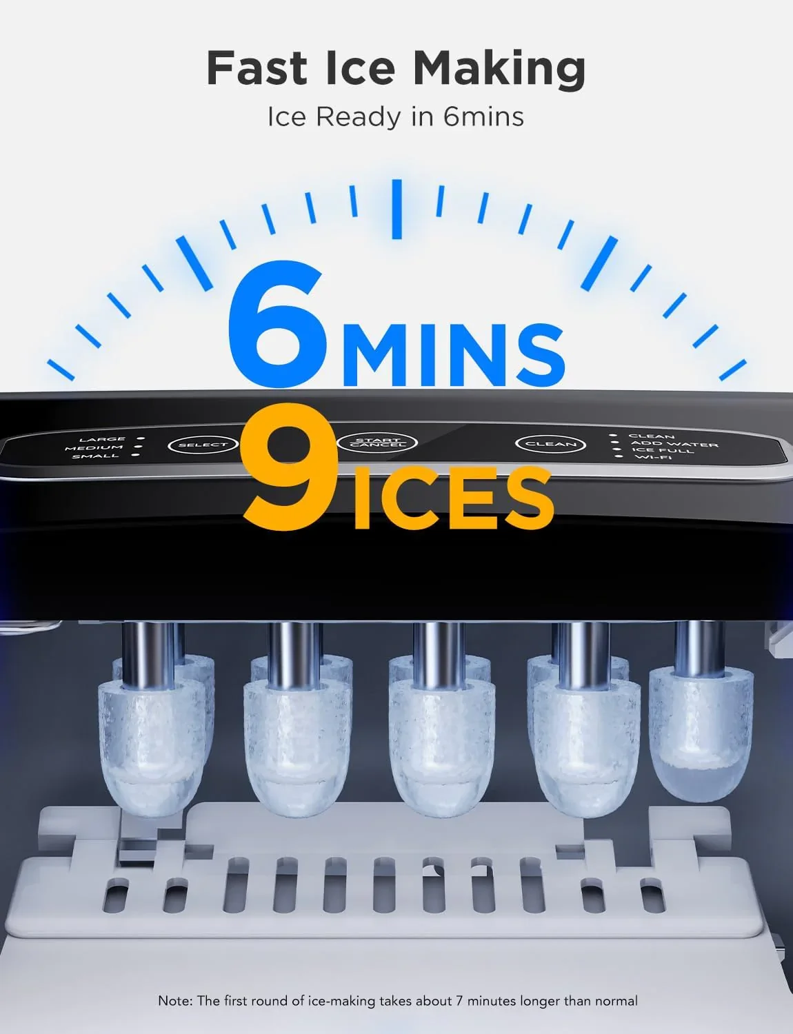 GoveeLife Smart Countertop Ice Maker, 2 L, 26 lbs Per 24 Hours, Two Ice Sizes - Image 2