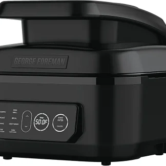 George Foreman Beyond Grill–7-in-1 Electric Indoor Grill with Air Fry Technology, MCAFD800D, Black, Large