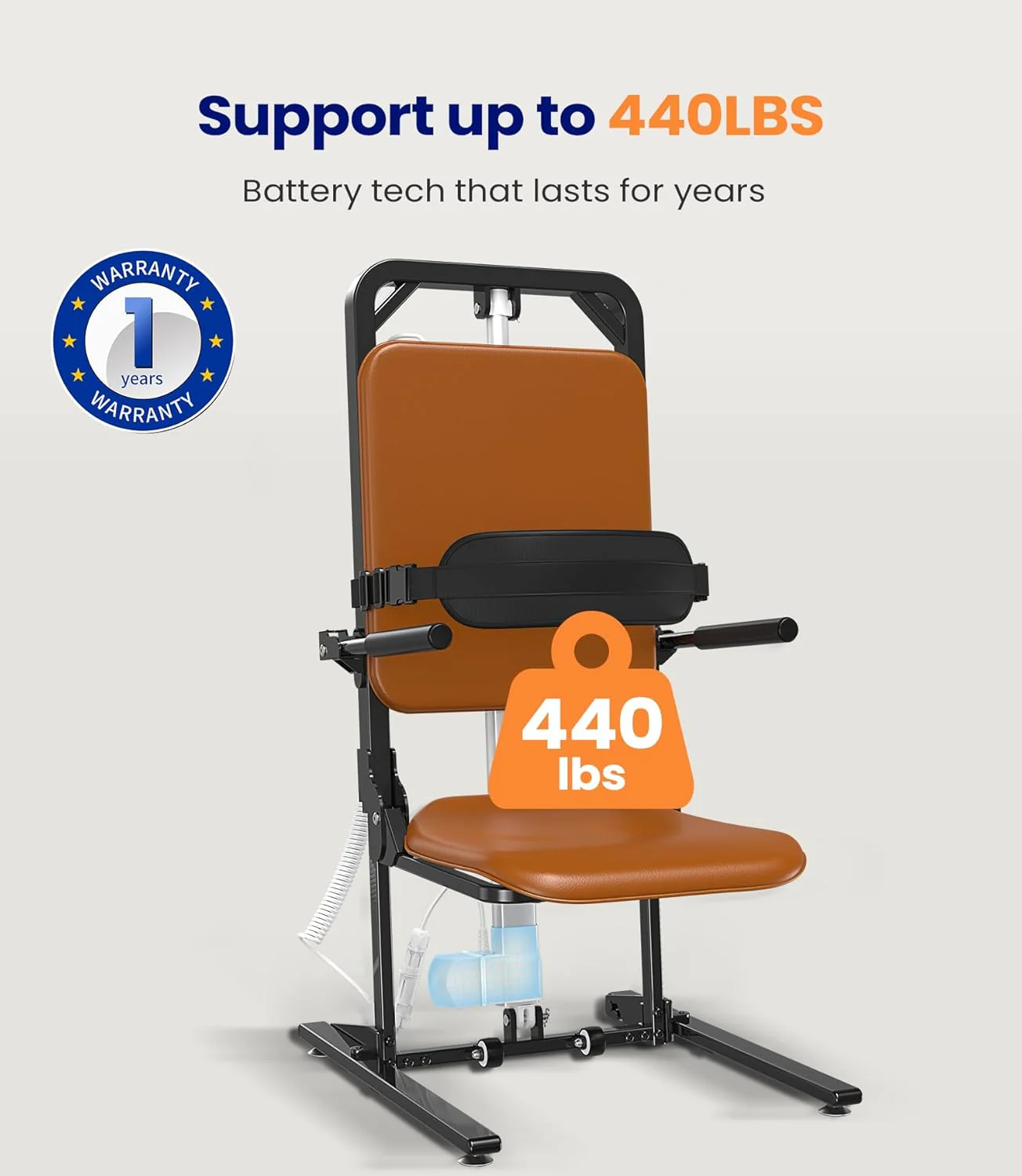 MAIDeSITe Electric Floor Lift, 440lbs Capacity, Elderly Assist - Image 3