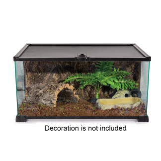 REPTIZOO Knock-Down Mini Glass Reptile Habitat, 20in x 12in x 10in, 10 Gallon