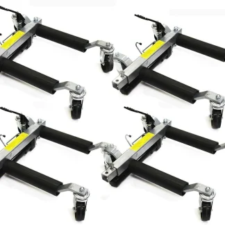 2025 Stark Set of (4) Wheel Dolly Car Skates Vehicle Positioning Hydraulic Tire Jack Truck Rv Trailer Pick Up Dolly Ratcheting Foot Pedal, 1500LBS