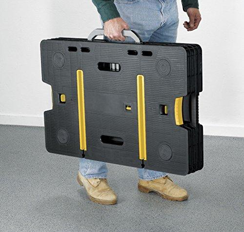 Keter ?C 197283 Folding Table Work Bench for Miter Saw Stand Woodworking Tools and Accessories with Included 12 Inch Wood Clamps ?C Easy Garage Storage Black/Yellow - Image 8