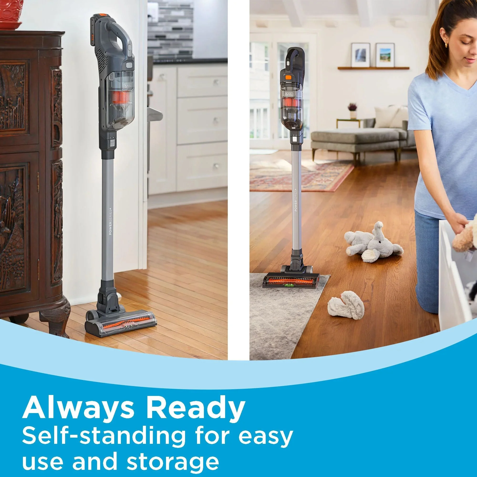 BLACK+DECKER POWERSERIES+ 20V MAX Cordless Stick Vacuum Kit, 44 Minute Run-Time - BHFEA18D1 - Image 12
