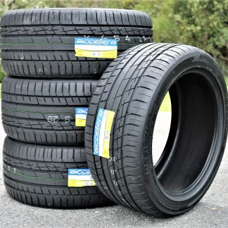 A set of 4 (quad) 285/35R21 ZR 105Y XL A/S performance tires