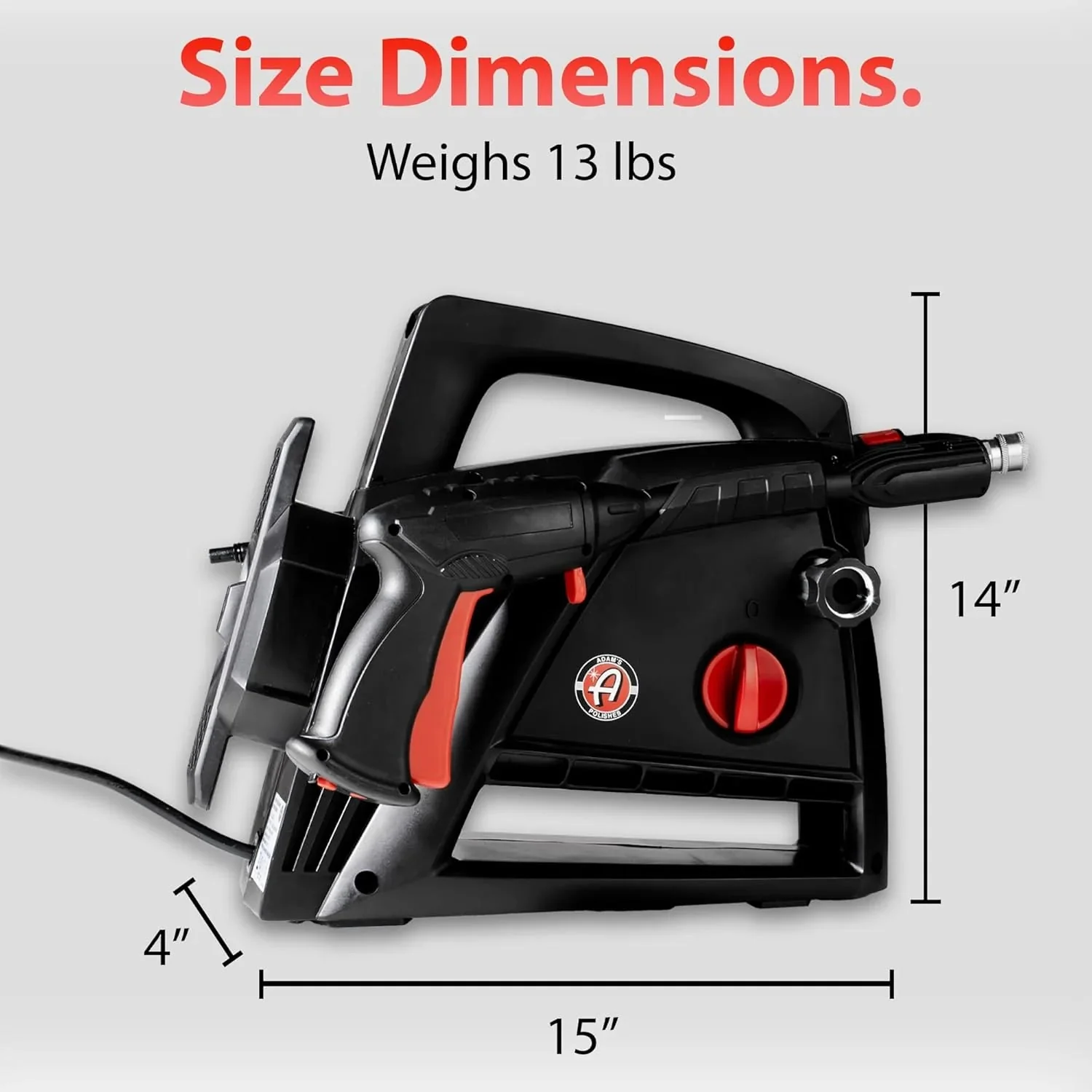 Electric Pressure Washer 2.0, Powerful 1.4 GPM 2000 PSI Car Pressure Washer Sprayer, Snub Nose & Tip Attachment, Use,Car Soap, Patio Boat RV Motorcycle Car Garage Deck Adam's Polishes - Image 9