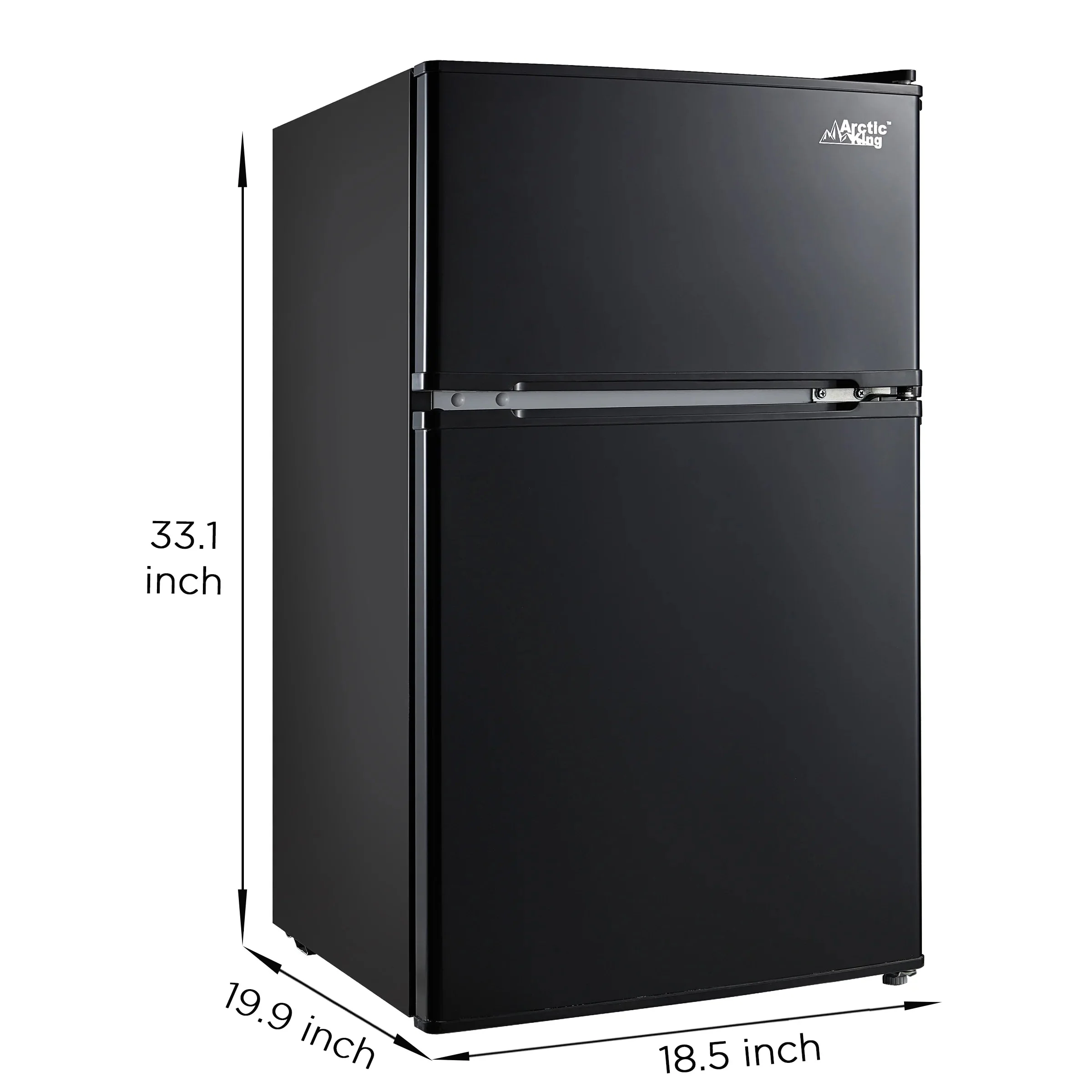 Arctic King Two-Door Mini Fridge With Freezer, 3.2 Cu ft, 18.5 in x 19.4 in x 33.3 in, Stainless Steel - E-Star - Image 23