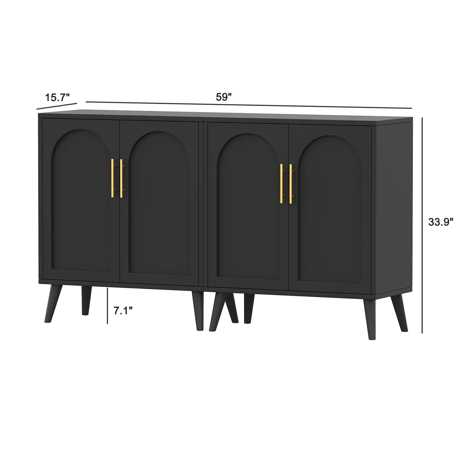 Rovaurx Set Of 2 Rattan Storage Cabinets With Doors - Image 13