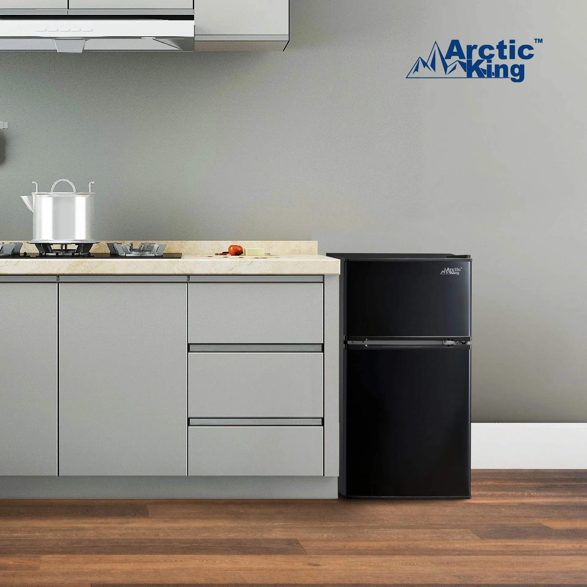 Arctic King Two-Door Mini Fridge With Freezer, 3.2 Cu ft, 18.5 in x 19.4 in x 33.3 in, Stainless Steel - E-Star - Image 32