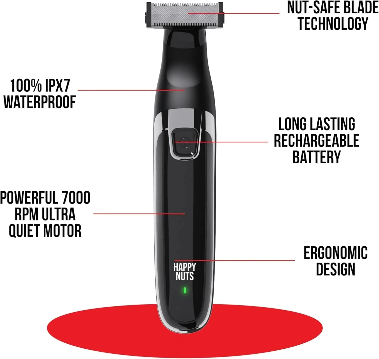 Men's Rechargeable Waterproof Cordless Body Hair Trimmer - Image 2