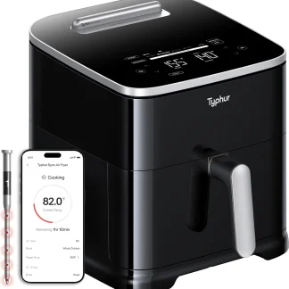 Typhur Sync AI Smart Air Fryer, 8QT Ceramic, Wireless Meat Thermometer, 450F, 120V
