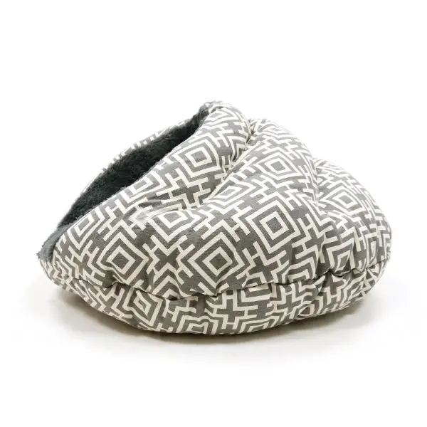 Small Dog Burger Snuggle Bed, Modern Grey, 24in L x 23in W x 12in H - Image 3