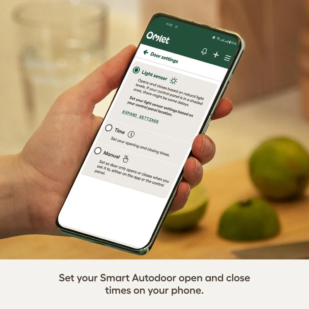 Omlet Smart Automatic Chicken Coop Door Opener - Wi-Fi Enabled - Image 8