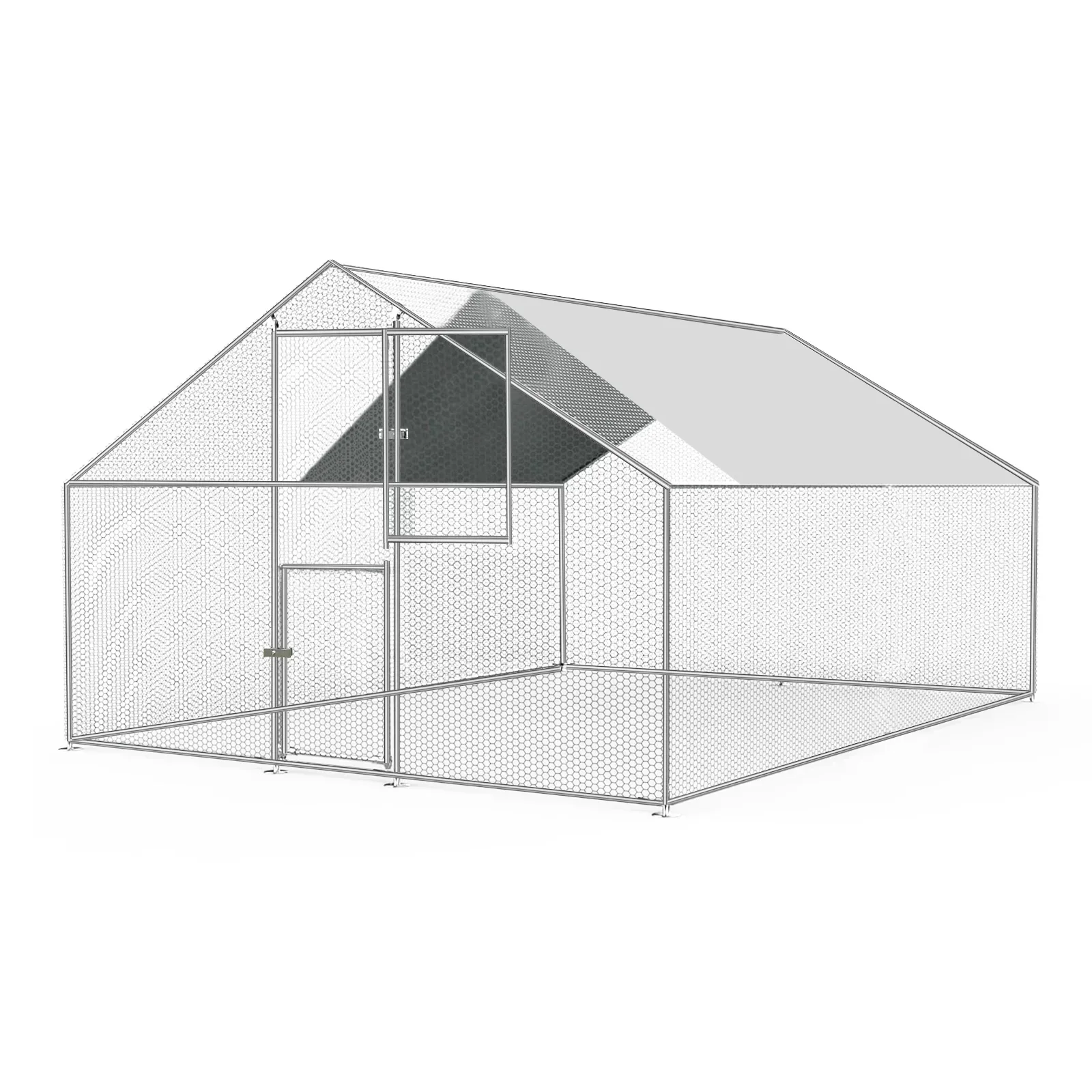 Kkonetoy Metal Chicken Coop 10 X 10 X 6.6ft With Waterproof Cover - Image 7