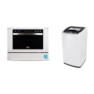 6-Place Setting Portable Dishwasher And 0.9 Cubic Feet Washer Bundle