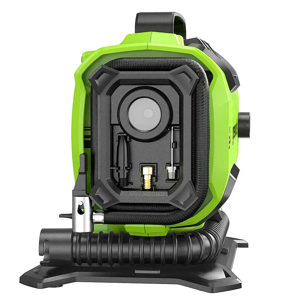 24 Volt Battery Powered 160-PSI Inflator with 2.0 Ah USB-C Battery & Charger - Green - Image 7