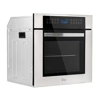 Empava 24 Inch Electric Single Wall Oven, 10 Cooking Functions, Stainless Steel