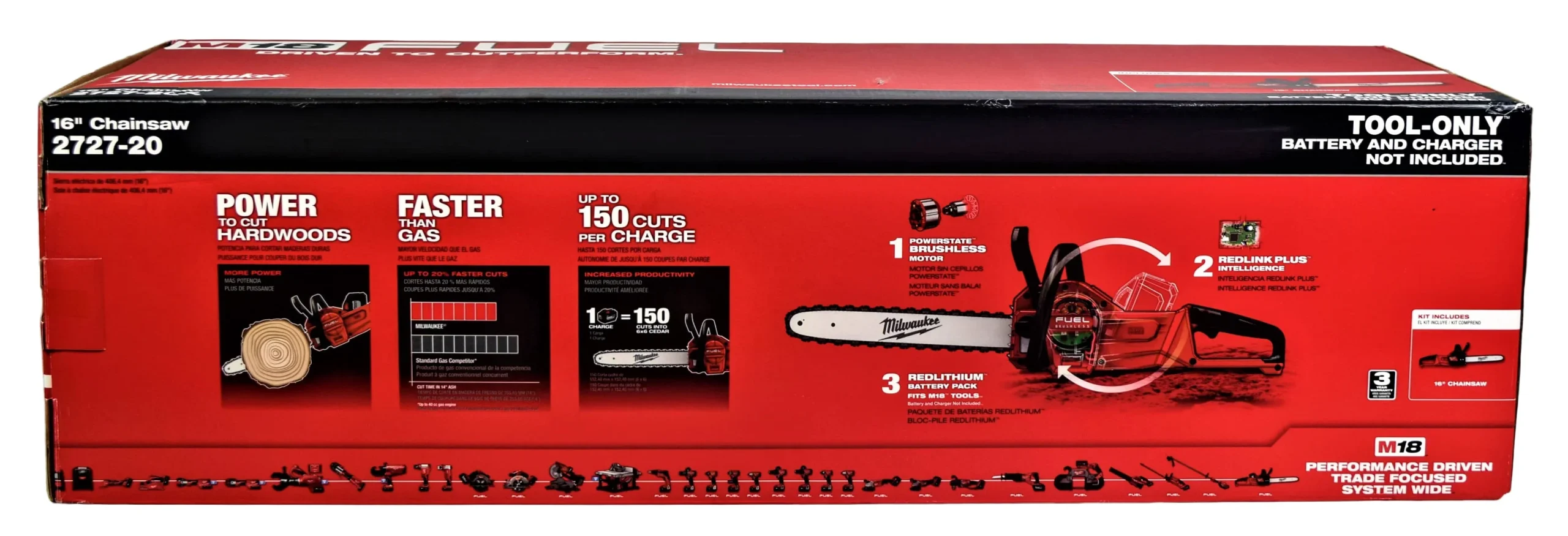 Milwaukee M18 FUEL 16" 18V Li - Ion Brushless Cordless Chainsaw Tool - Only 2727 - 20 - Image 11