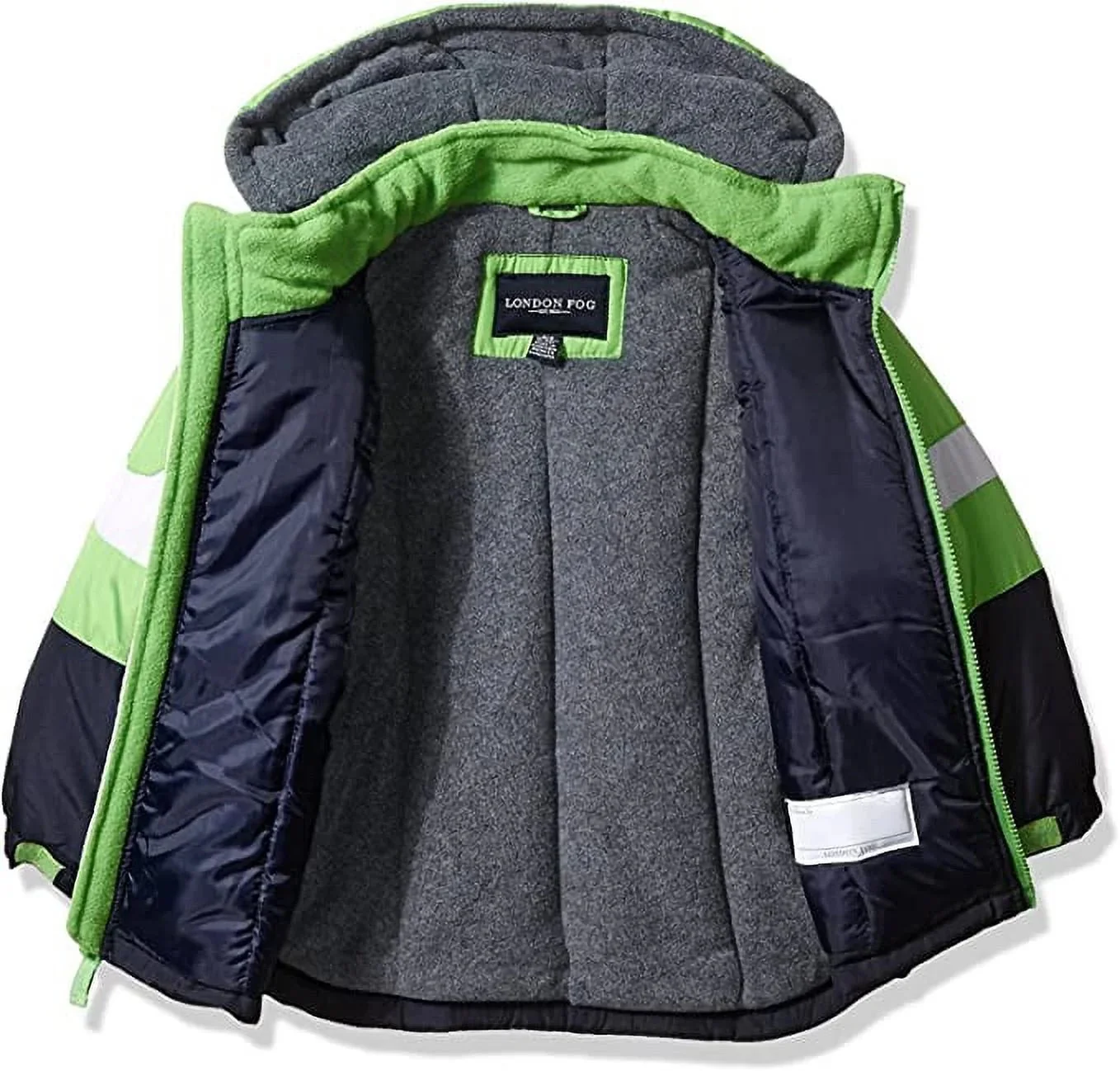 LONDON FOG Big Boys 2-Piece Colorblock Snow Bib And Jacket Snowsuit - Image 4