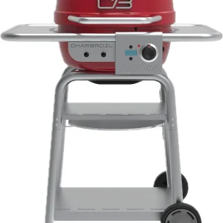 Charbroil 3-in-1 Dual Fuel Outdoor Bistro Pro Electric Grill & Griddle + Charcoal Mode BBQ, Black - 25302145