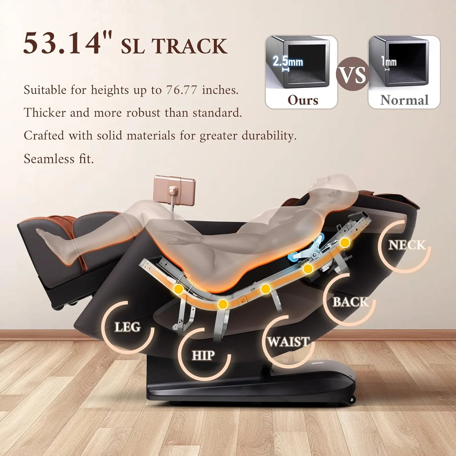 4D Full Body Massage Chair With 53.14 in SL Track, Zero Gravity And 12 Auto Modes - Image 6